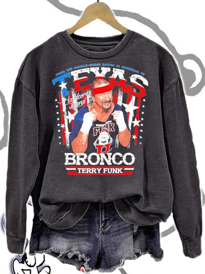 Terry Funk Texas Bronco Funk U Wrestling shirt sweatshirt
