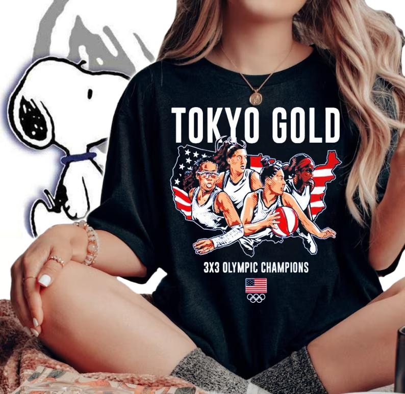 Tokyo Gold 3X3 Olympic Champions shirt woman shirt