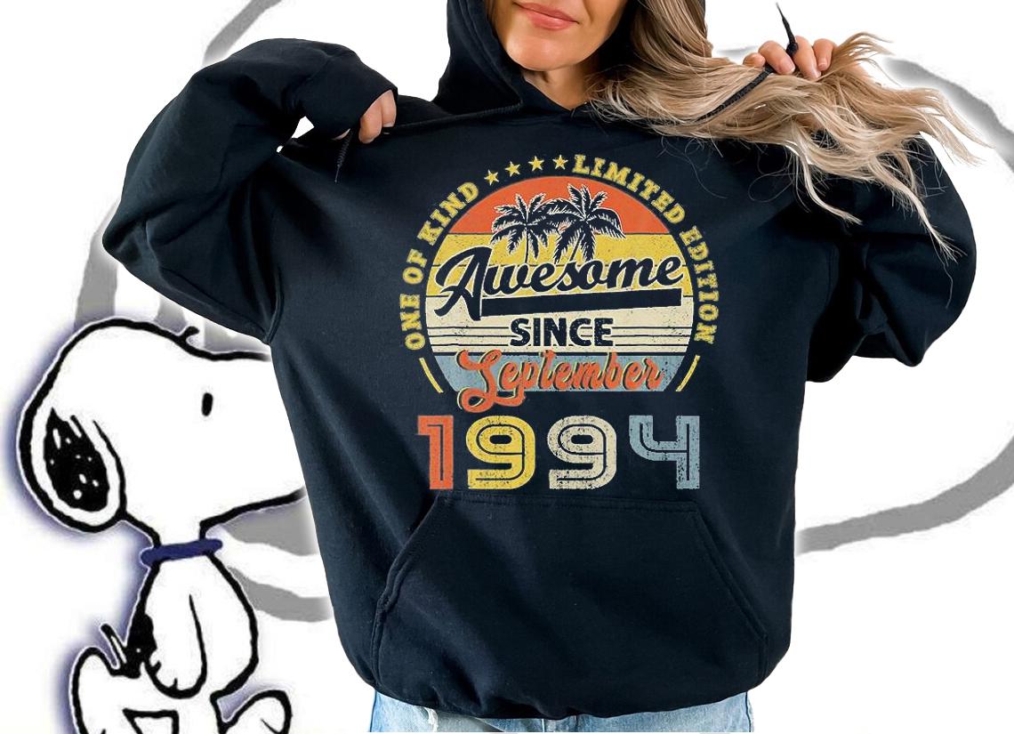 27Th Birthday Vintage September 1994 27 Years Old T-Shirt hoodie
