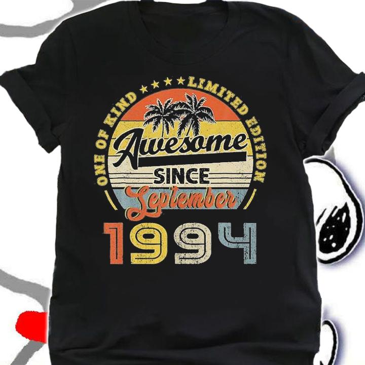 27Th Birthday Vintage September 1994 27 Years Old T-Shirt shirt