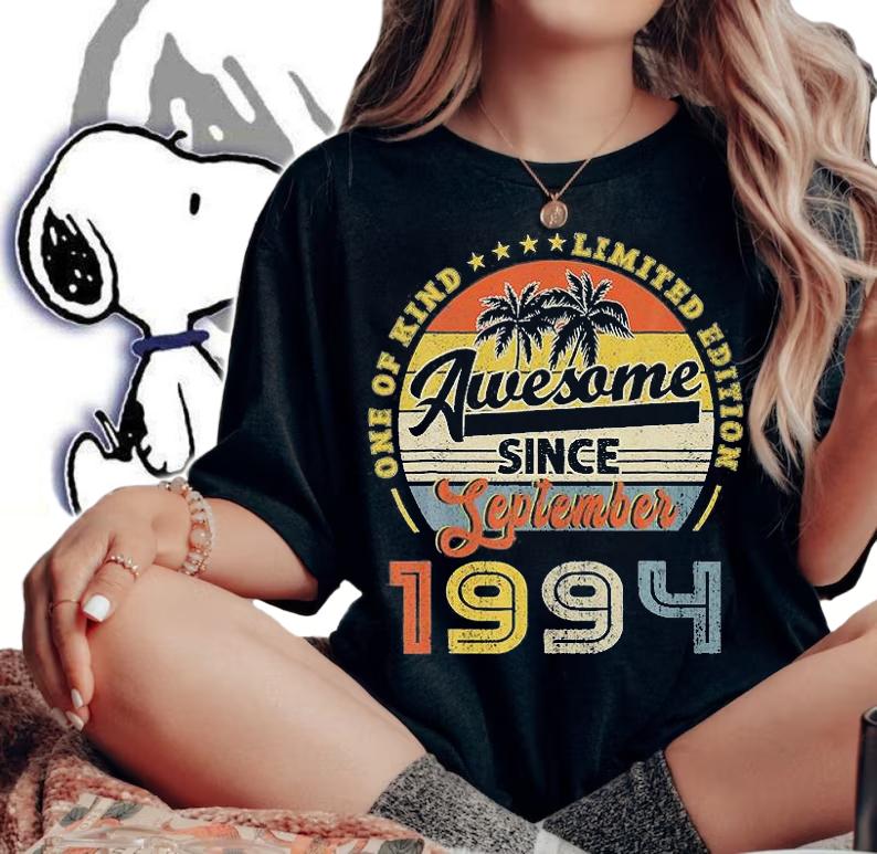 27Th Birthday Vintage September 1994 27 Years Old T-Shirt woman shirt