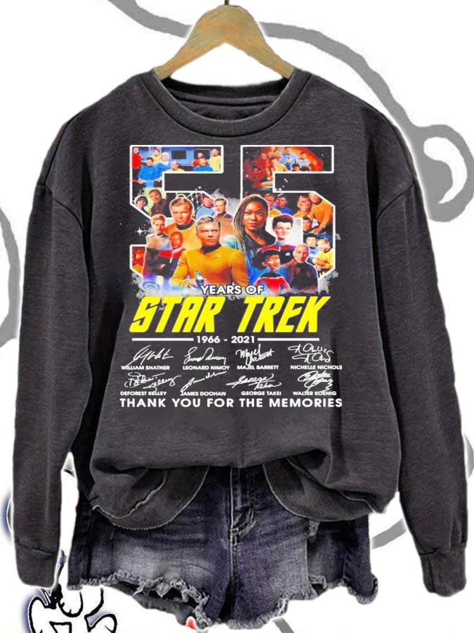 55 Years Of Star Trek 1966-2021 Signature Thank You For The Memories Shirt sweatshirt