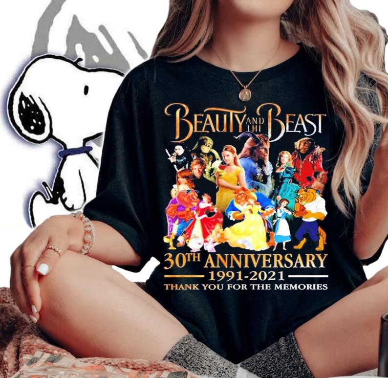 Beauty and the Beast 30th anniversary 1991-2021 shirt