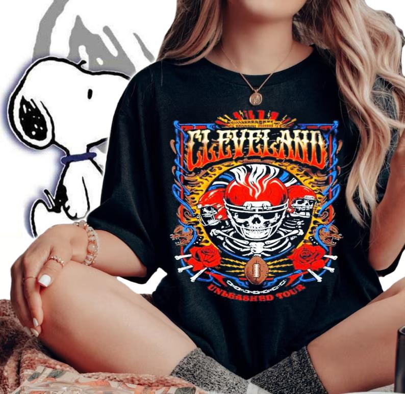 Cleveland Football Unleashed Tour 2021 shirt woman shirt