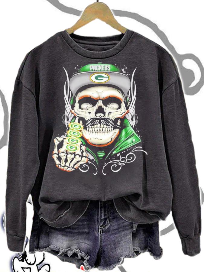 Green Bay Packers Skull shirt sweatshirt