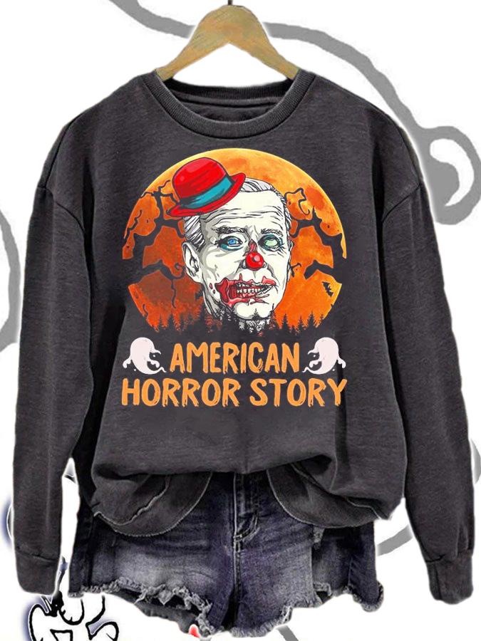 Joe Biden Horror American Clown Story Halloween shirt sweatshirt