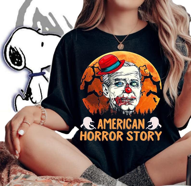 Joe Biden Horror American Clown Story Halloween shirt woman shirt