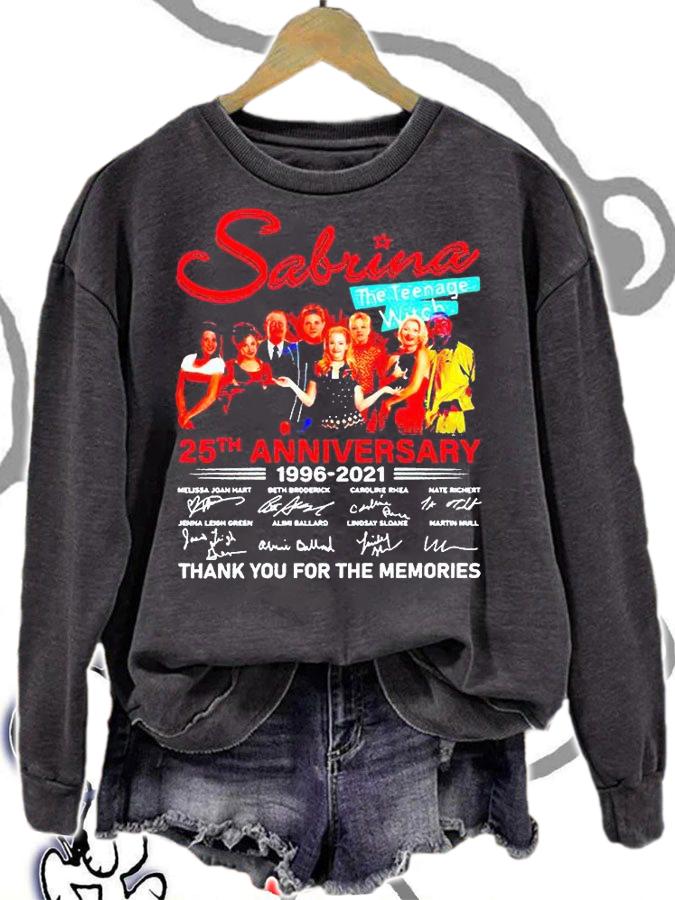 Sabrina the Teenage Witch 25th Anniversary 1996-2021 thank You for the memories signatures T-shirt
