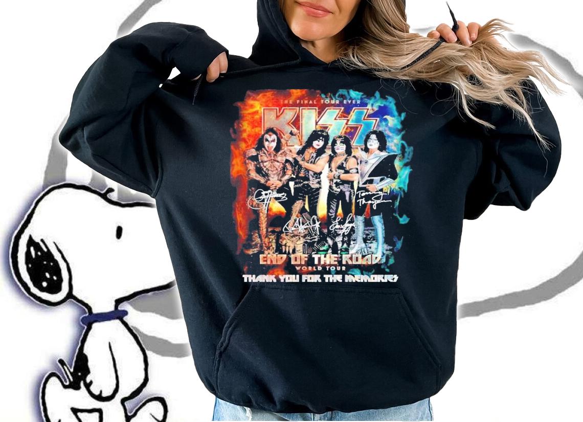 The Final Tour Ever Kiss end of the road signatures shirt