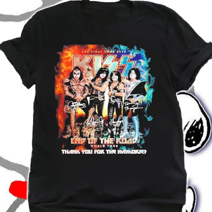The Final Tour Ever Kiss end of the road signatures shirt