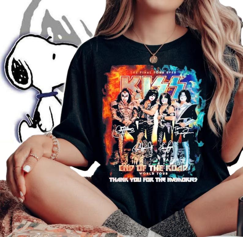 The Final Tour Ever Kiss end of the road signatures shirt