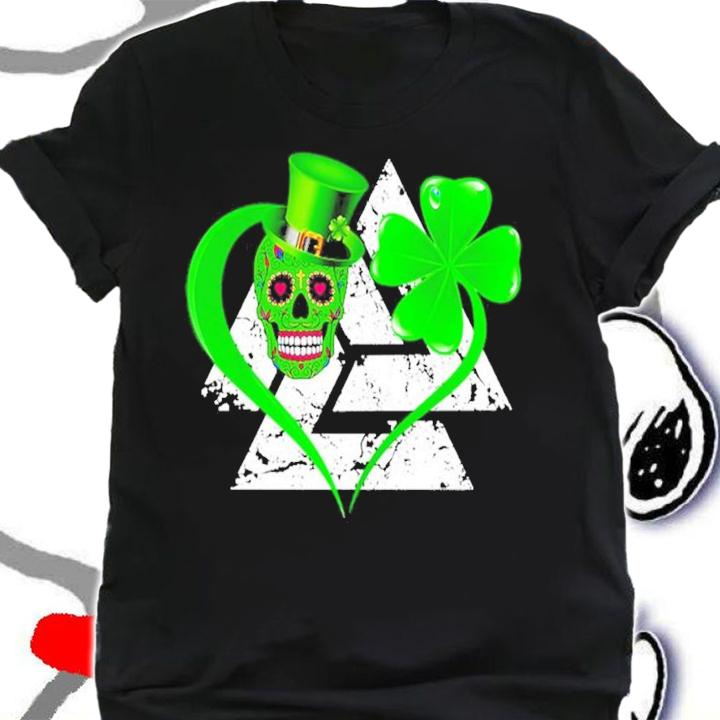 Valknut Skull Leprechaun St. Patrick's Day t-shirt