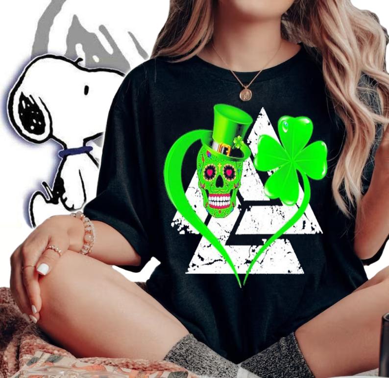 Valknut Skull Leprechaun St. Patrick's Day t-shirt