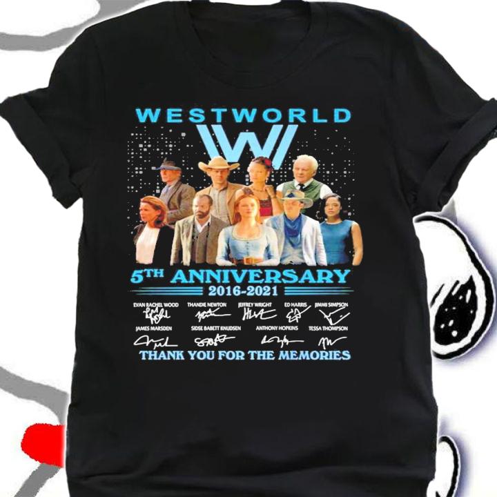 Westworld 5th anniversary 2016-2021 signature shirt