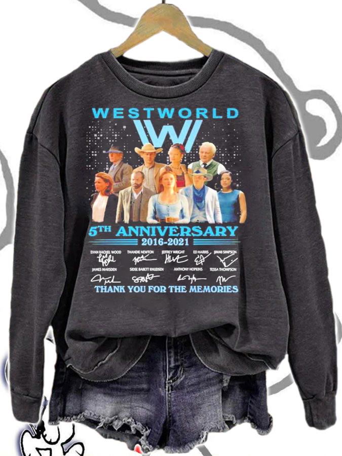 Westworld 5th anniversary 2016-2021 signature shirt
