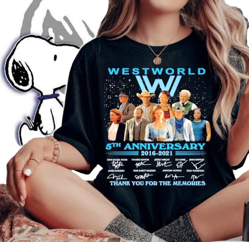 Westworld 5th anniversary 2016-2021 signature shirt