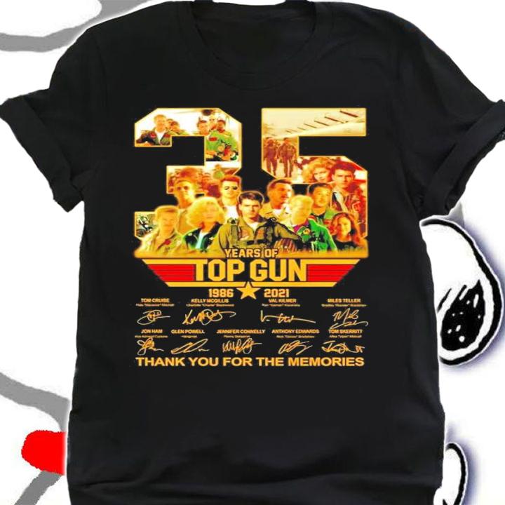 35 years of Top Gun 1986-2021 signatures shirt shirt
