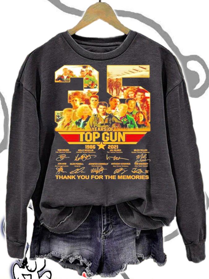 35 years of Top Gun 1986-2021 signatures shirt sweatshirt