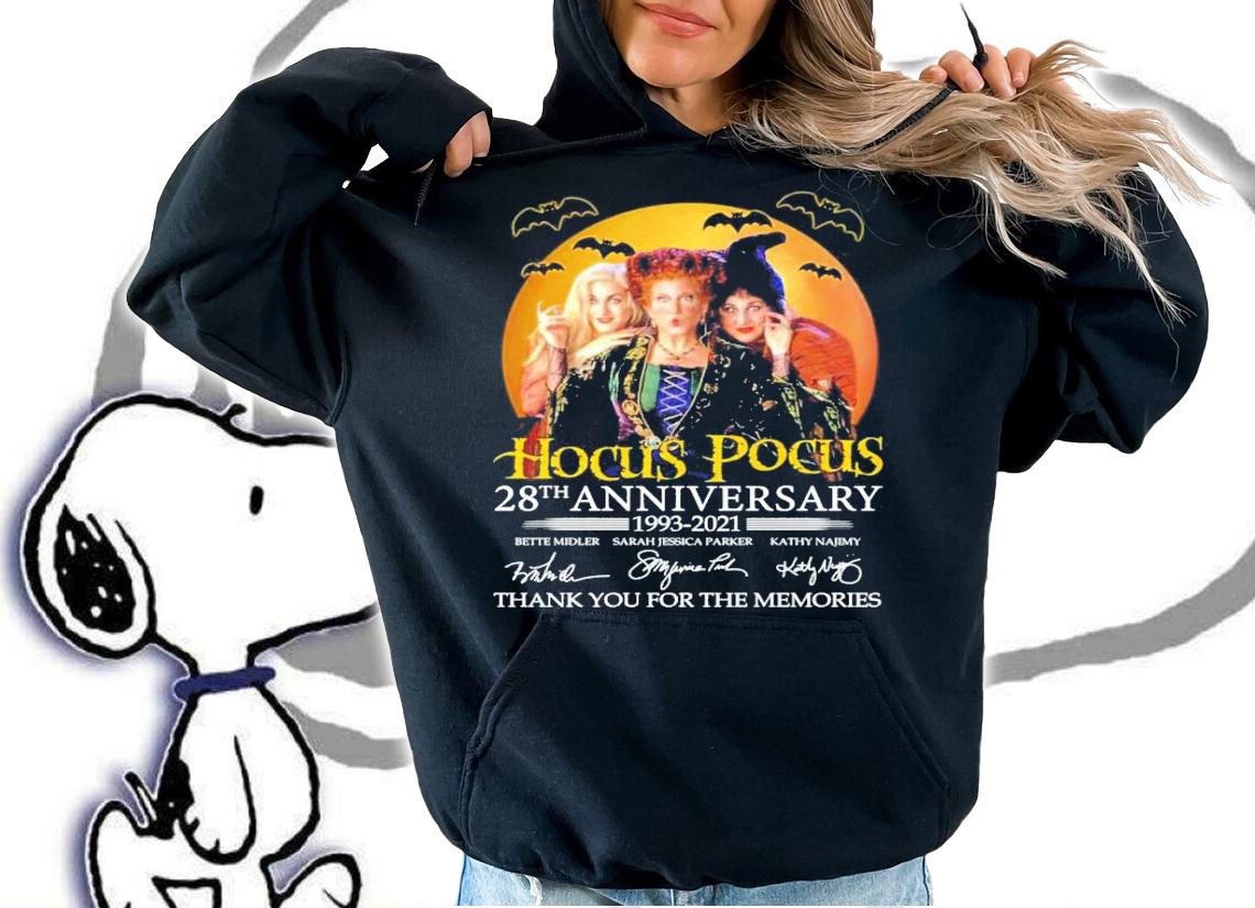 Hocus Pocus 28th Anniversary 1993-2021 Signature Thank You For The Memories Shirt hoodie