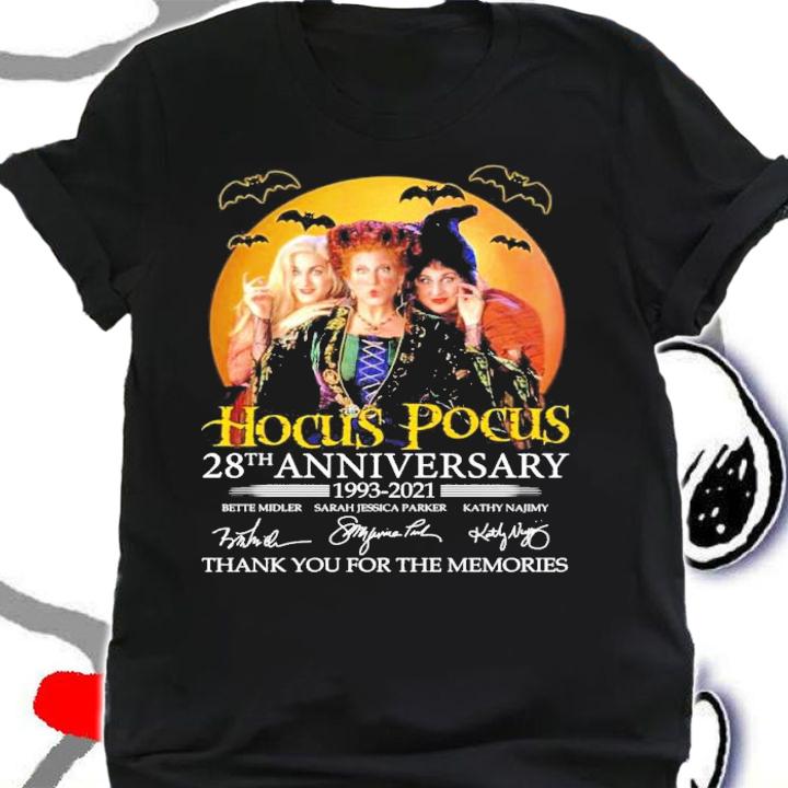 Hocus Pocus 28th Anniversary 1993-2021 Signature Thank You For The Memories Shirt shirt
