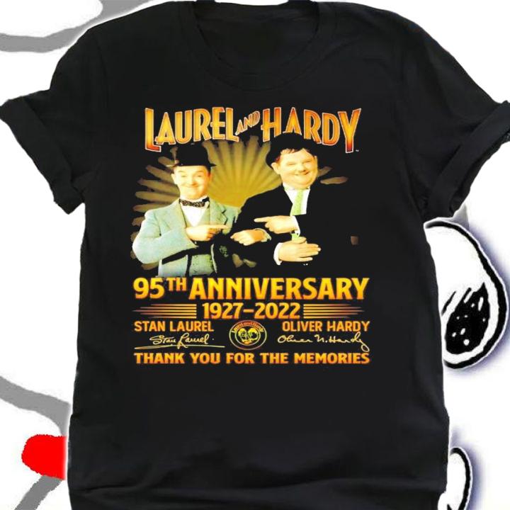 Laurel And Hardy 95th 1927-2022 Signatures Thank You For The Memories Shirt shirt