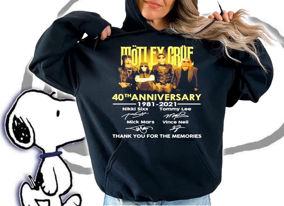Motley Crue 40th anniversary 1981-2021 signature shirt