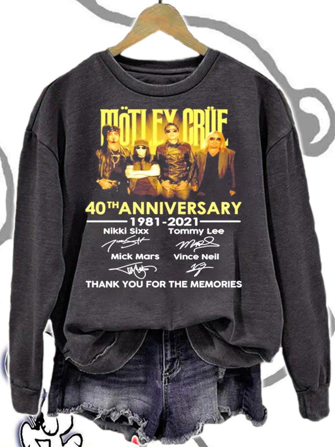 Motley Crue 40th anniversary 1981-2021 signature shirt