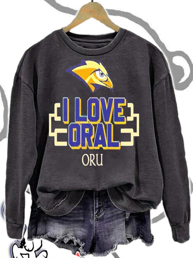 NCAA Oral Roberts University I Love Oral Oru t-shirt sweatshirt
