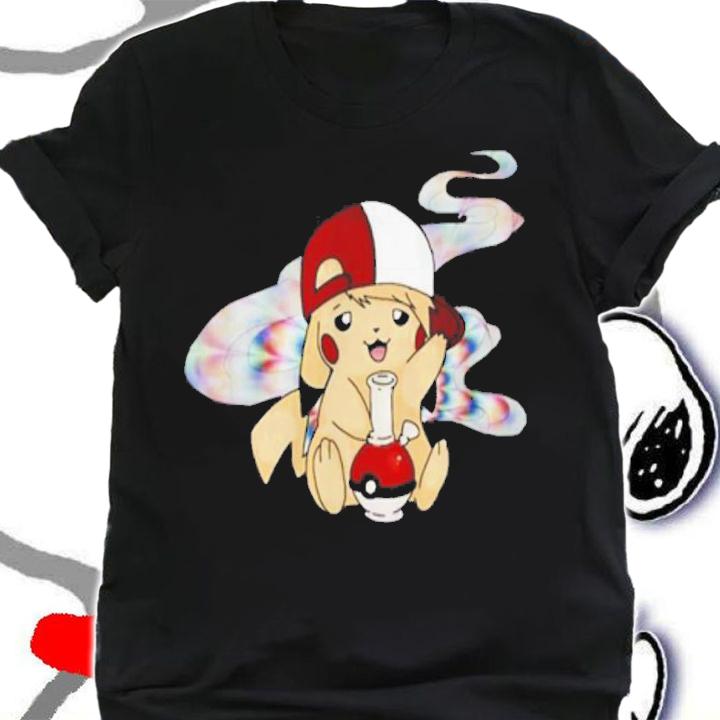 Pikachu Pokemon Smoking Weed t-shirt shirt