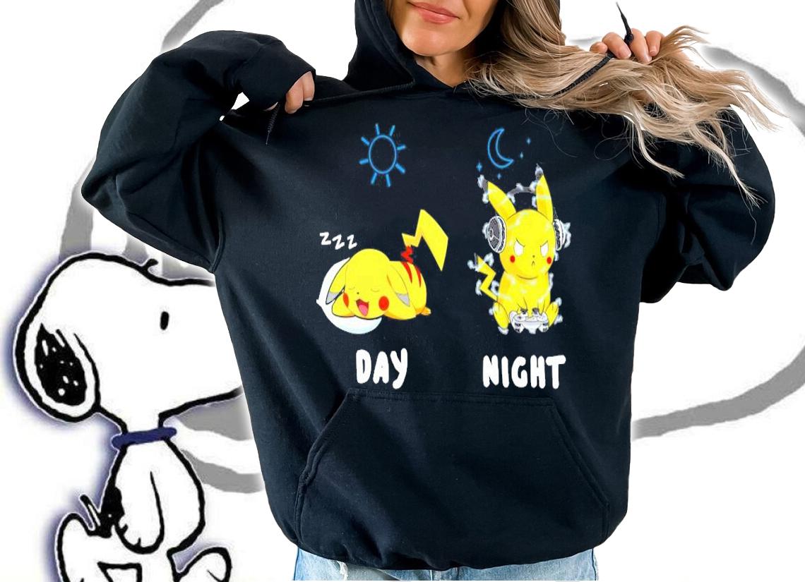Pokemon Pikachu day night shirt hoodie
