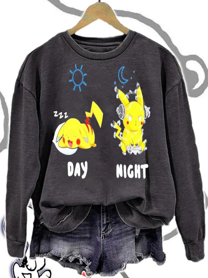 Pokemon Pikachu day night shirt sweatshirt