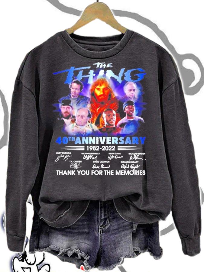 The Thing 40th anniversary 1982-2022 signatures shirt sweatshirt