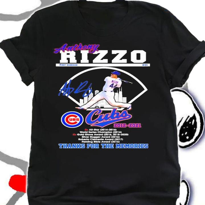 Anthony Rizzo Cubs 2012-2021 signature shirt shirt