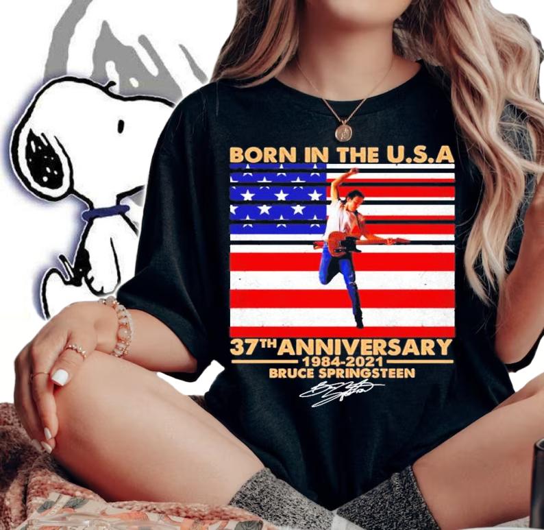 Born in the USA 37th anniversary 1984-2021 Bruce Springsteen signature shirt
