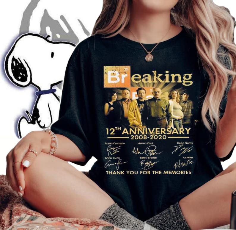 Breaking Bad 12Th Anniversary 2008 2020 Thank You For The Memories t-shirt woman shirt
