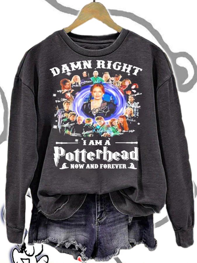Damn Right I Am A Potterhead Now And Forever Signatures Shirt