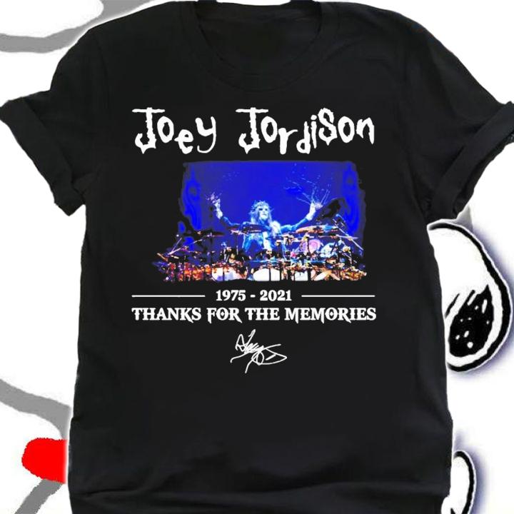 Joey Jordison 1975-2021 thanks for the memories signature shirt