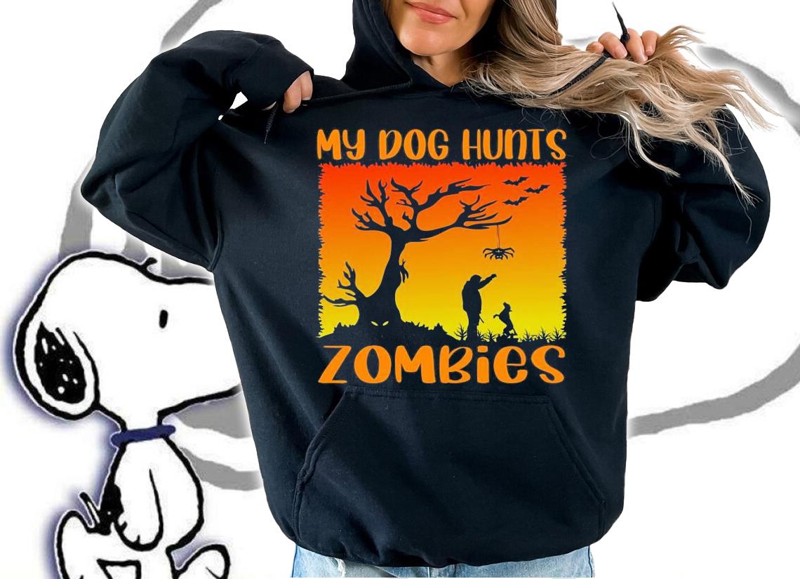 My dog hunts zombies shirt