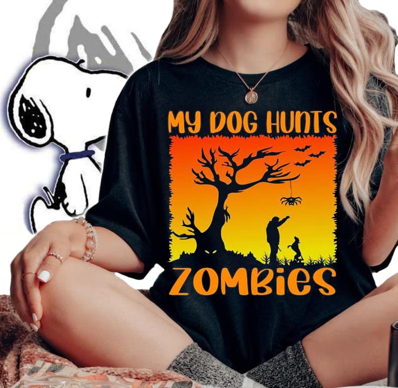 My dog hunts zombies shirt