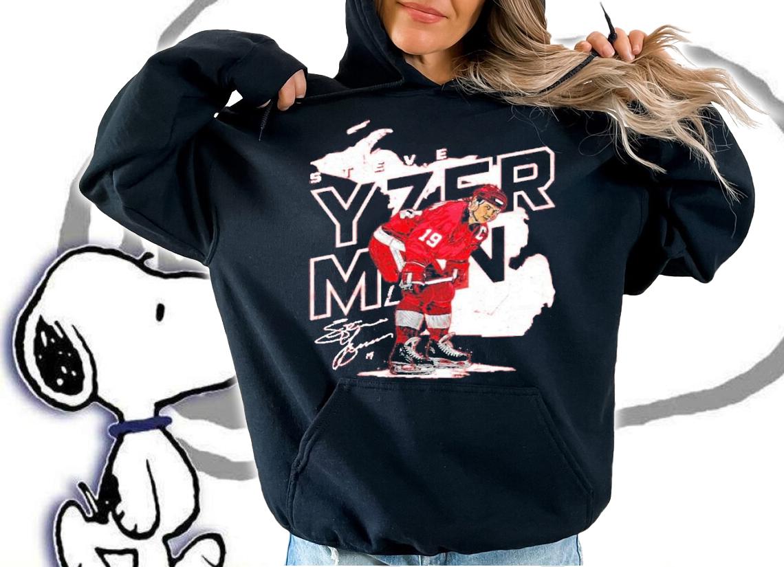 Official Steve Yzerman Detroit signature shirt hoodie