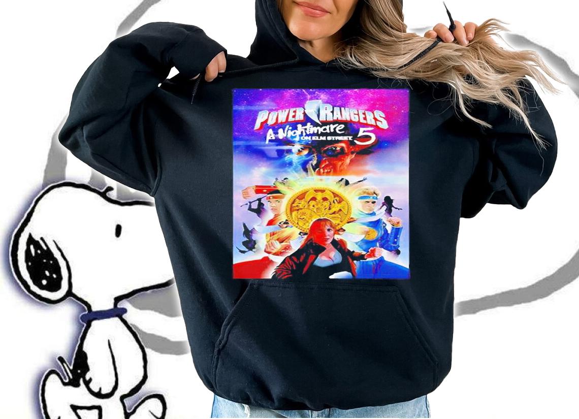 Power Rangers A Nightmare on Elm Street 5 T-shirt
