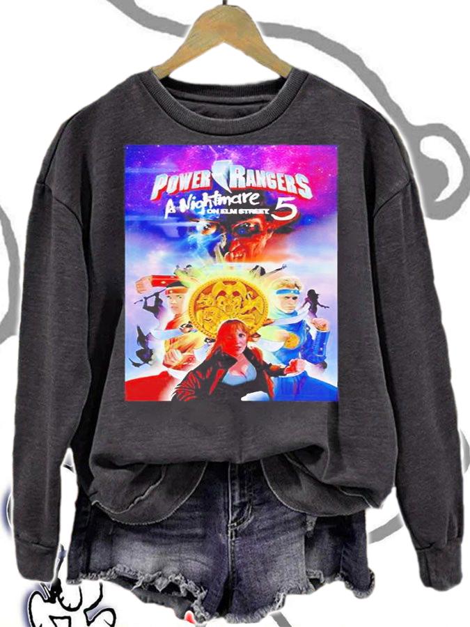 Power Rangers A Nightmare on Elm Street 5 T-shirt