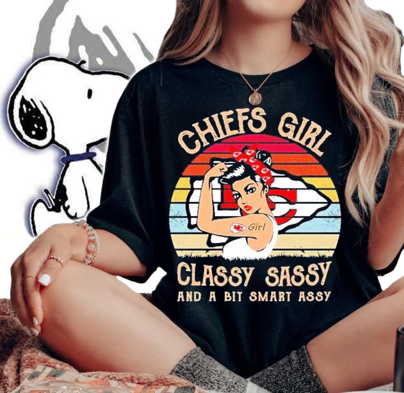 Strong Girl Chiefs Girl classy sassy and a bit smart assy Kansas City Chiefs vintage shirt woman shirt