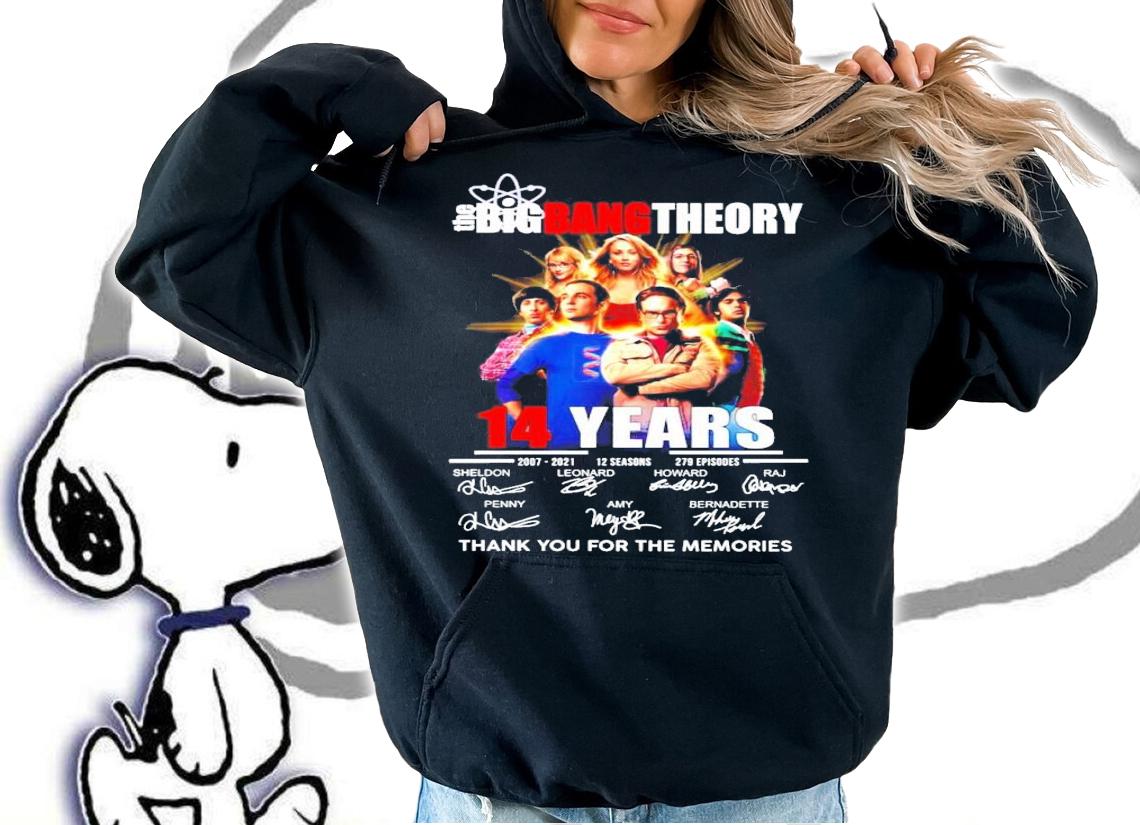 The Big Bang Theory 14 years 2007-2021 12 seasons 279 episodes t-shirt hoodie