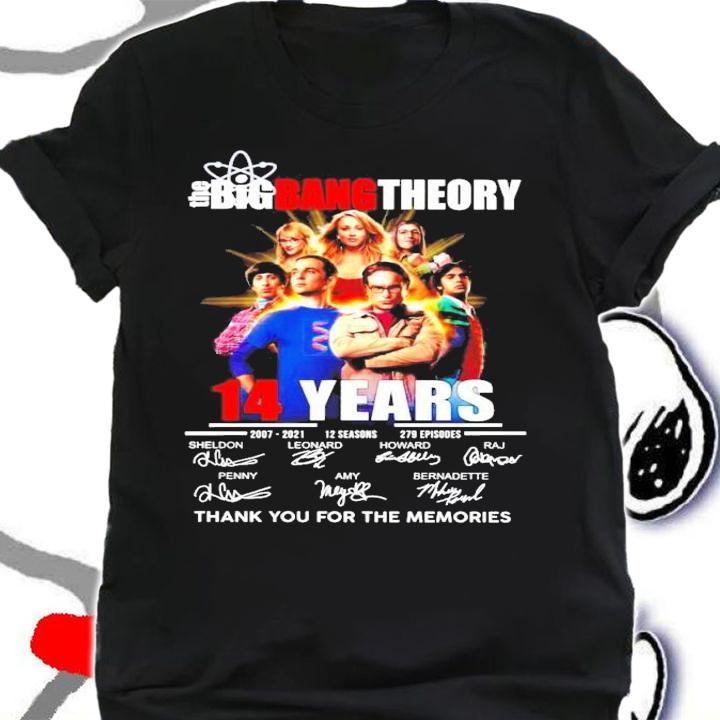 The Big Bang Theory 14 years 2007-2021 12 seasons 279 episodes t-shirt shirt