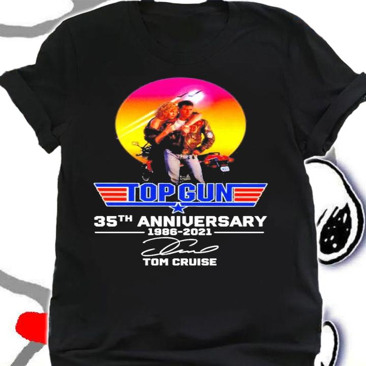 Top Gun 35th anniversary 1986-2021 Tom Cruise signature shirt