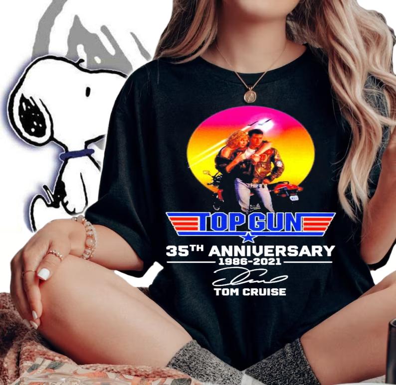 Top Gun 35th anniversary 1986-2021 Tom Cruise signature shirt