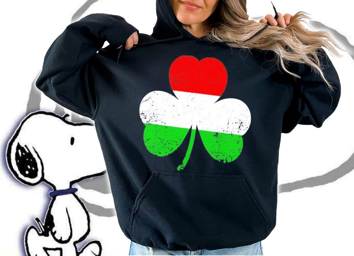 Funny St. Patricks Day Irish Hungarian Shamrock Flag shirt hoodie
