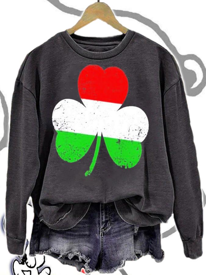 Funny St. Patricks Day Irish Hungarian Shamrock Flag shirt sweatshirt