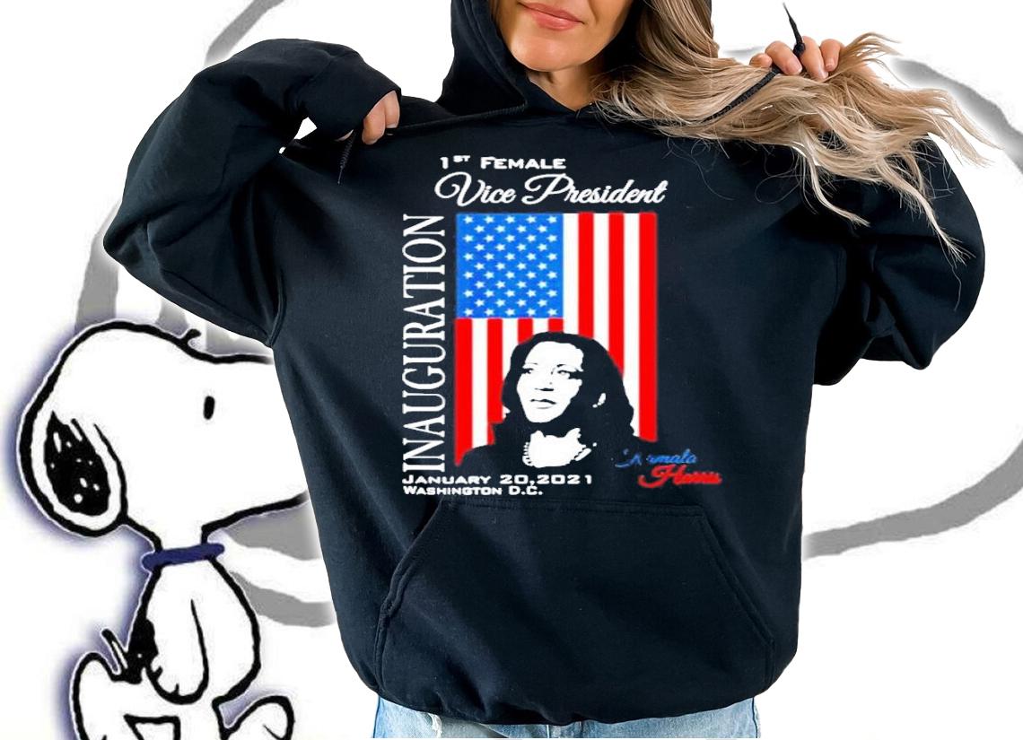 Inauguration 2021 souvenir first female Vp Harris Biden American Flag shirt